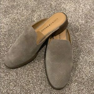 Lucky brand suede Coryna mule loafers